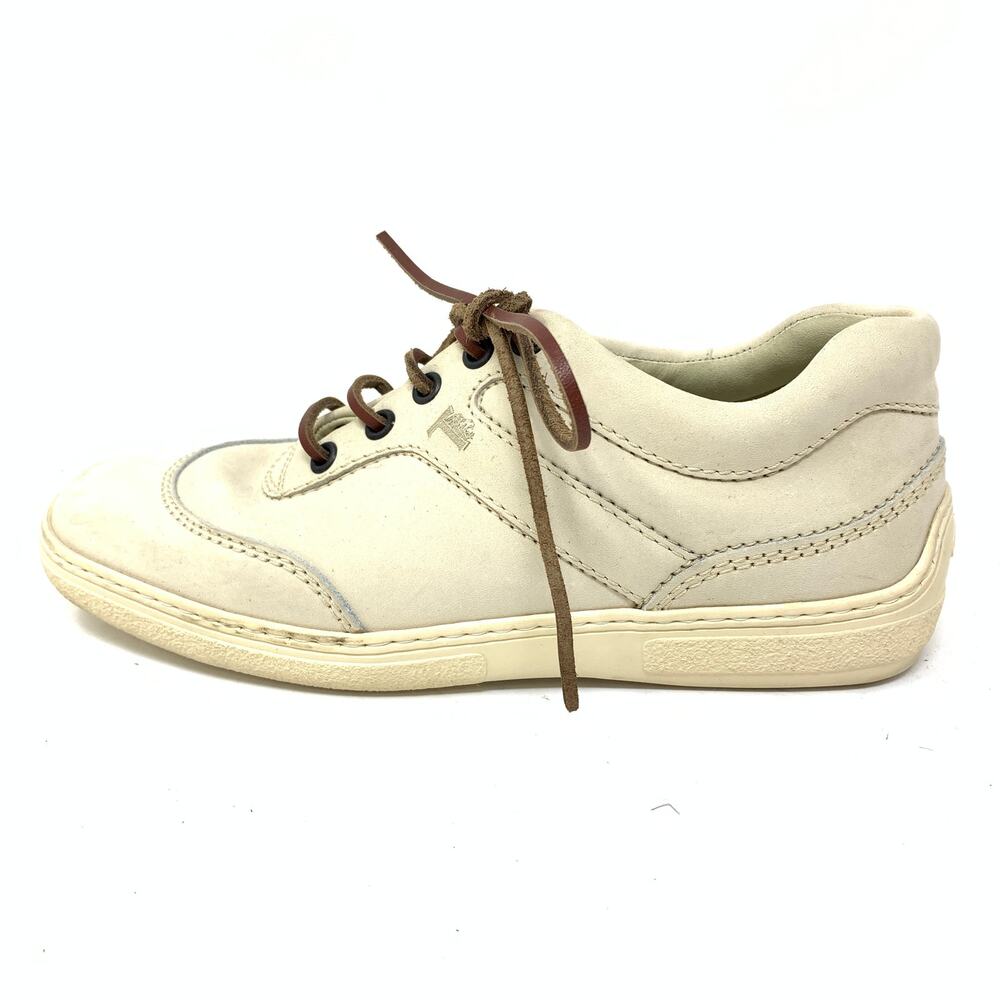 Tod's Women's Size 36 US 6 Cream Leather Sneakers Lace Up